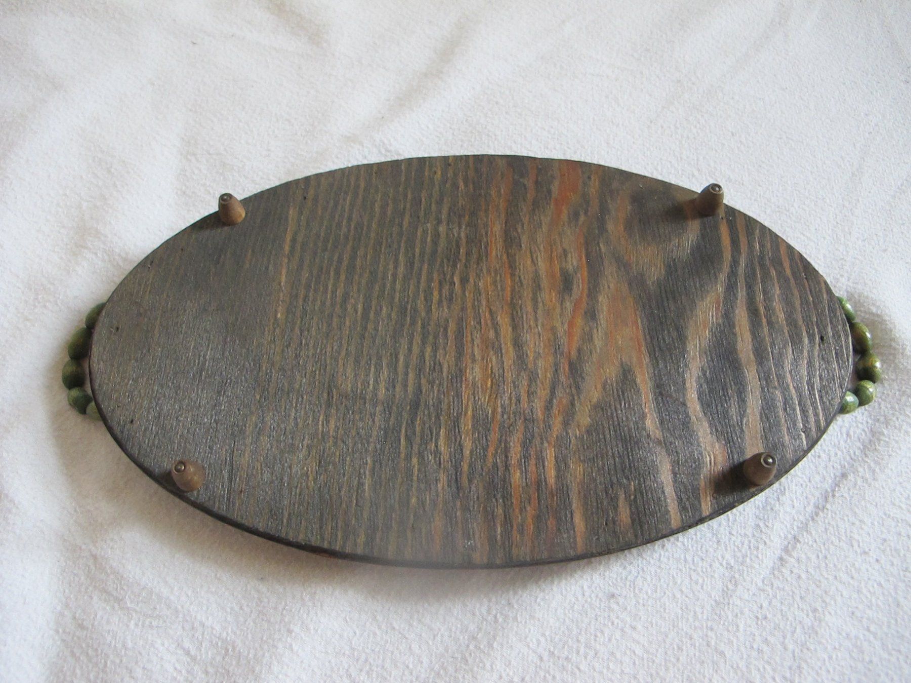 Plateaux: Antikes Tablett mit Rosendekor – D'occasion à Löhningen par Chimae67 1