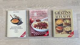 3 Kochbücher von Betty Bossi, Schweizer Spezialitäten