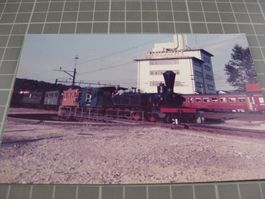 Foto Olten Bahnhof mit Dampf Zug