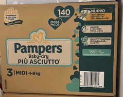 Pampers Baby-Dry Windeln Grösse 3 Midi 140 Stück Neu
