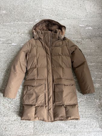 Woolrich Blizzard Parka Daunenjacke beige Grösse M
