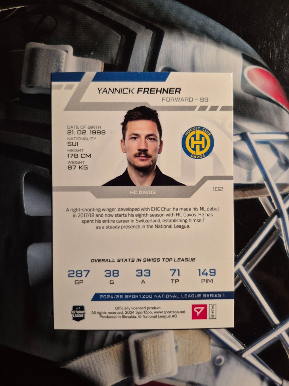 Carte collezionabili: Yannick Frehner HC Davos 2024/25 Sportzoo – Usato da Treiten venduto da Sauber73 1