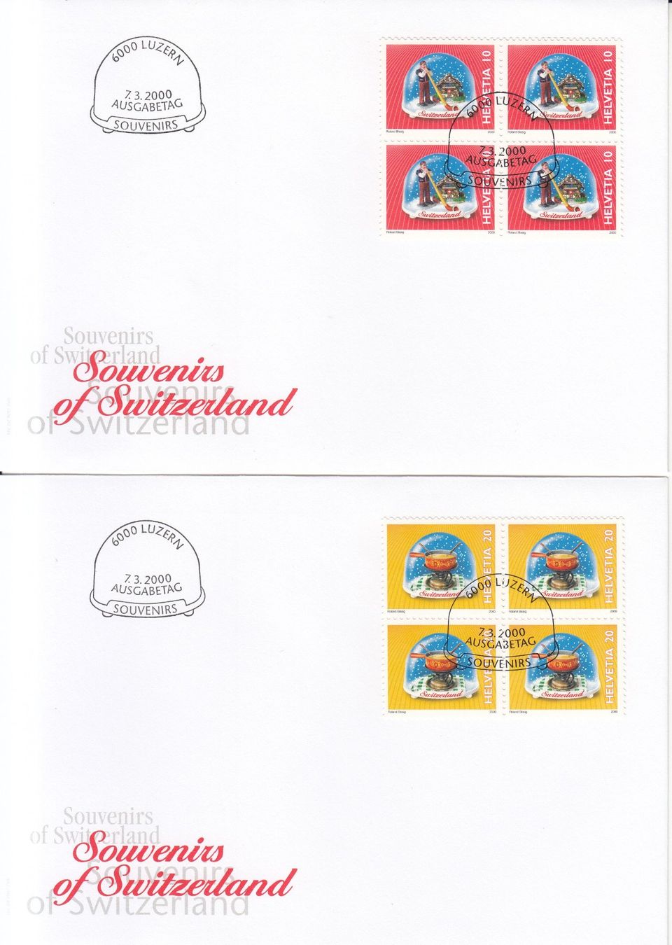 Tutti i francobolli: SBK 990 - 995 im 4er-Block FDC – Usato da Bürglen TG venduto da StampGraf 1