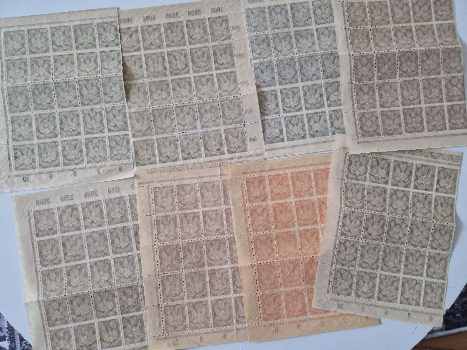 Tutti i francobolli: Deutsches Reich Briefmarken 8 Inflation Bogen postfrisch – Nuovo (secondo la descrizione) da St. Gallen venduto da Enrico_SG 1