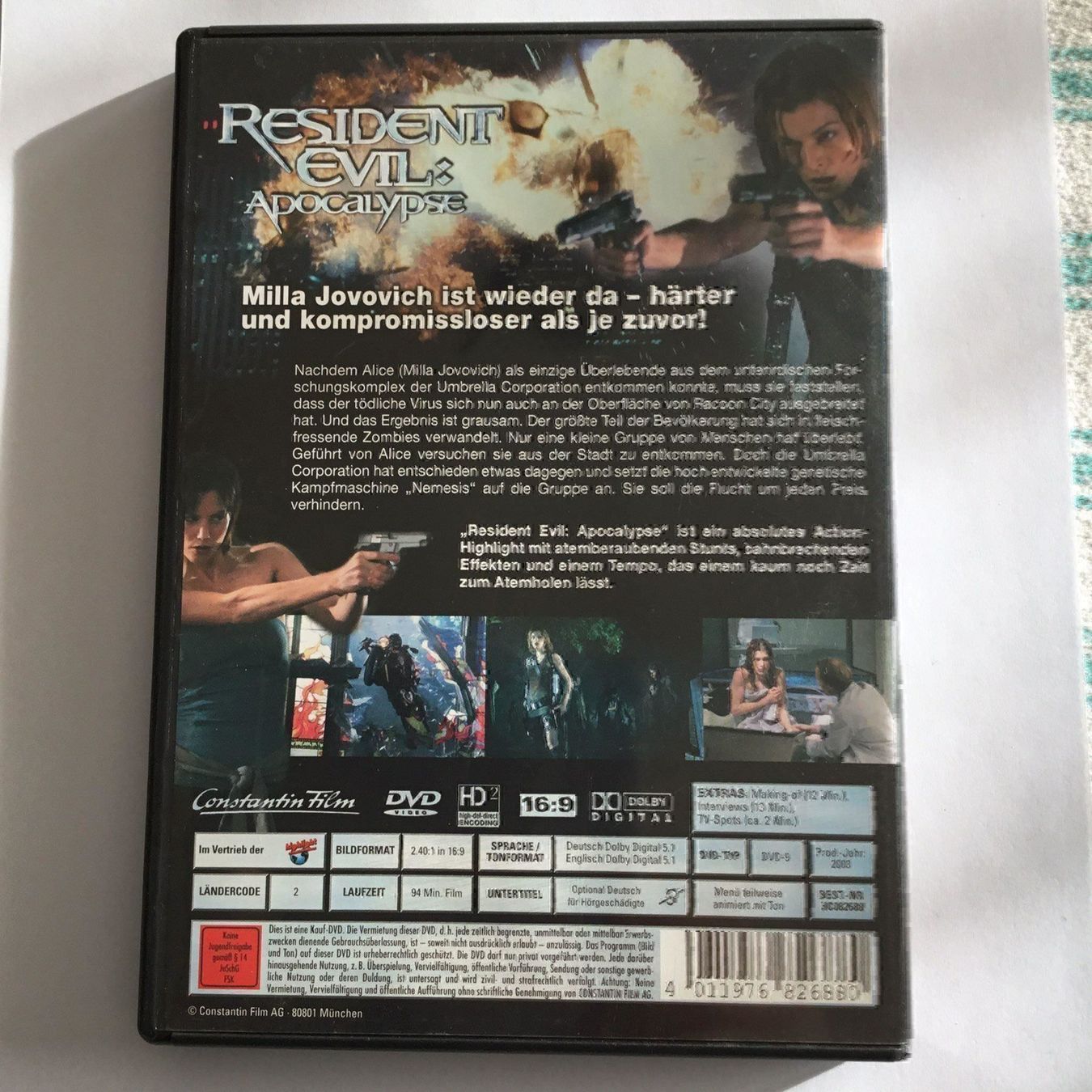 Tous les DVDs: Resident Evil : Apocalypse - dvd Uncut – Neuf (Voir description) à Blauen par berlingo65 1