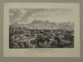 LUZERN, AQUATINTA UM 1850