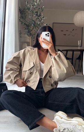 Stylische Übergangsjacke, Grösse M/L, neuwertig, Beige!
