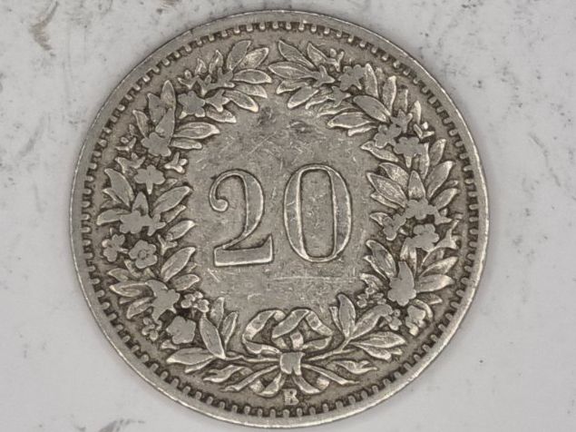 Alle Münzen: 20 rappen 1891 – Gebraucht aus Bure von chap981 1