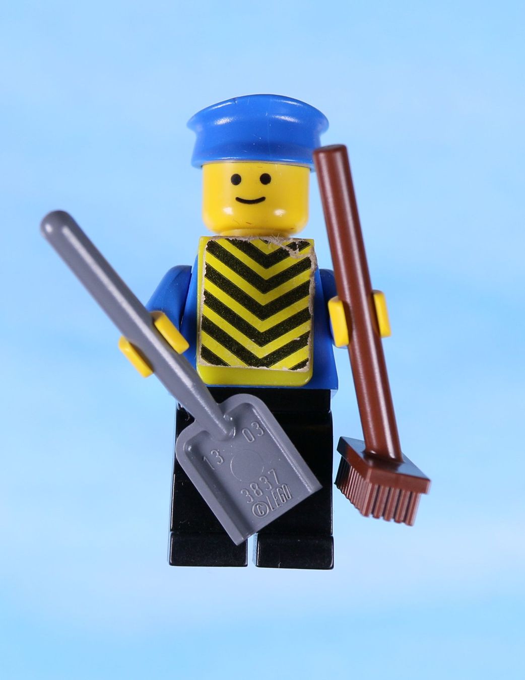 Lego Giocattoli: LEGO Minifigur Strassenwischer mit Weste – Usato da Hettlingen venduto da Scholi99