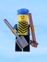 LEGO Minifigur Strassenwischer mit Weste