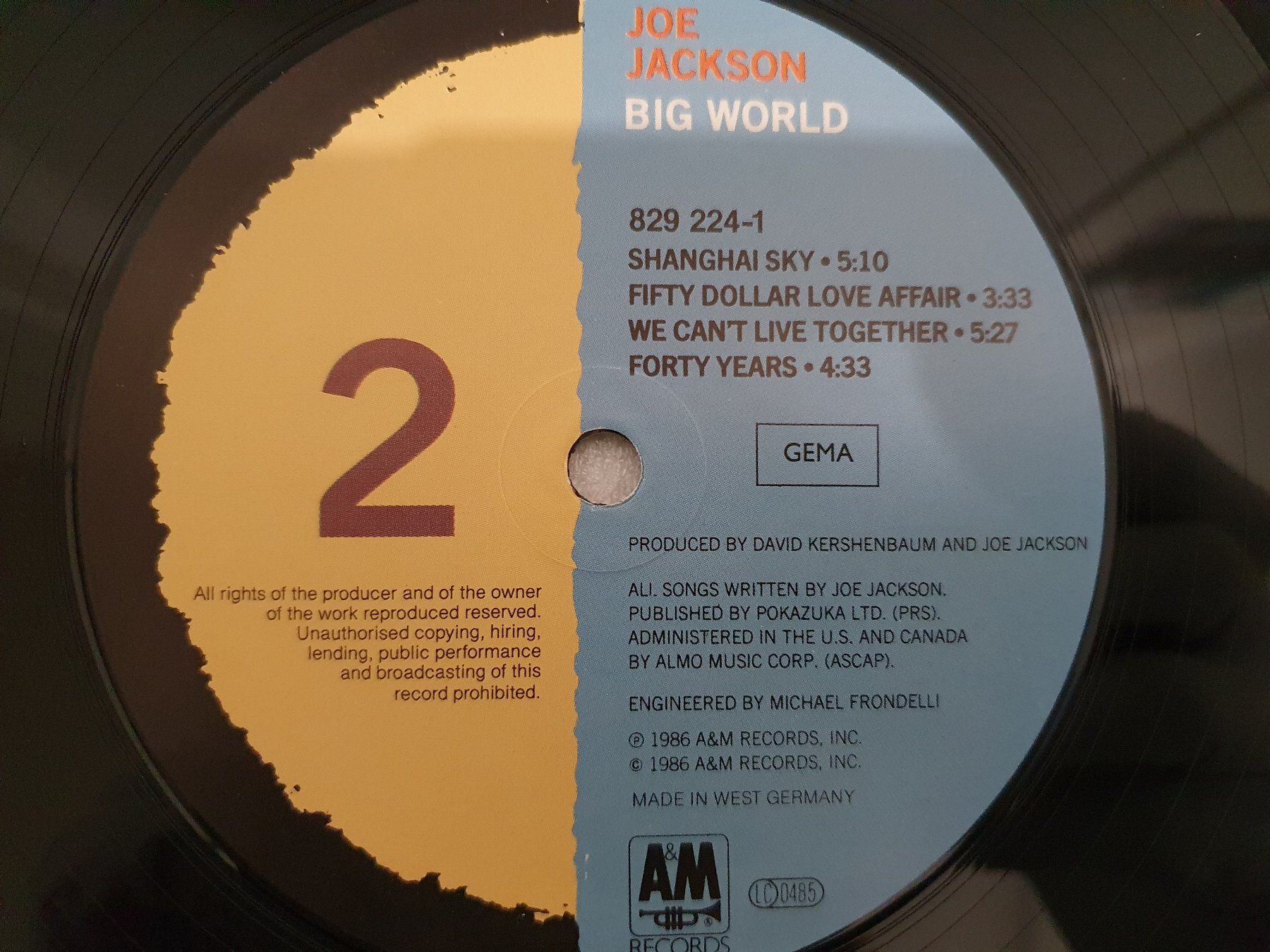 Schallplatten: Joe Jackson – Big World / 2 LP`s – Gebraucht aus Uster von Vinyl-Leidenschaft 5