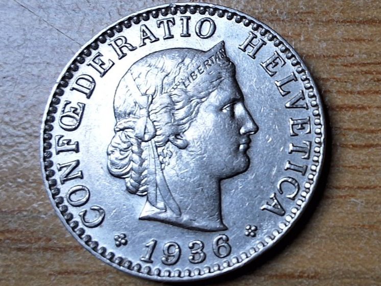 Tutti le monete: 20 Rappen 1936 – Usato da Münchenstein venduto da purbach1 4
