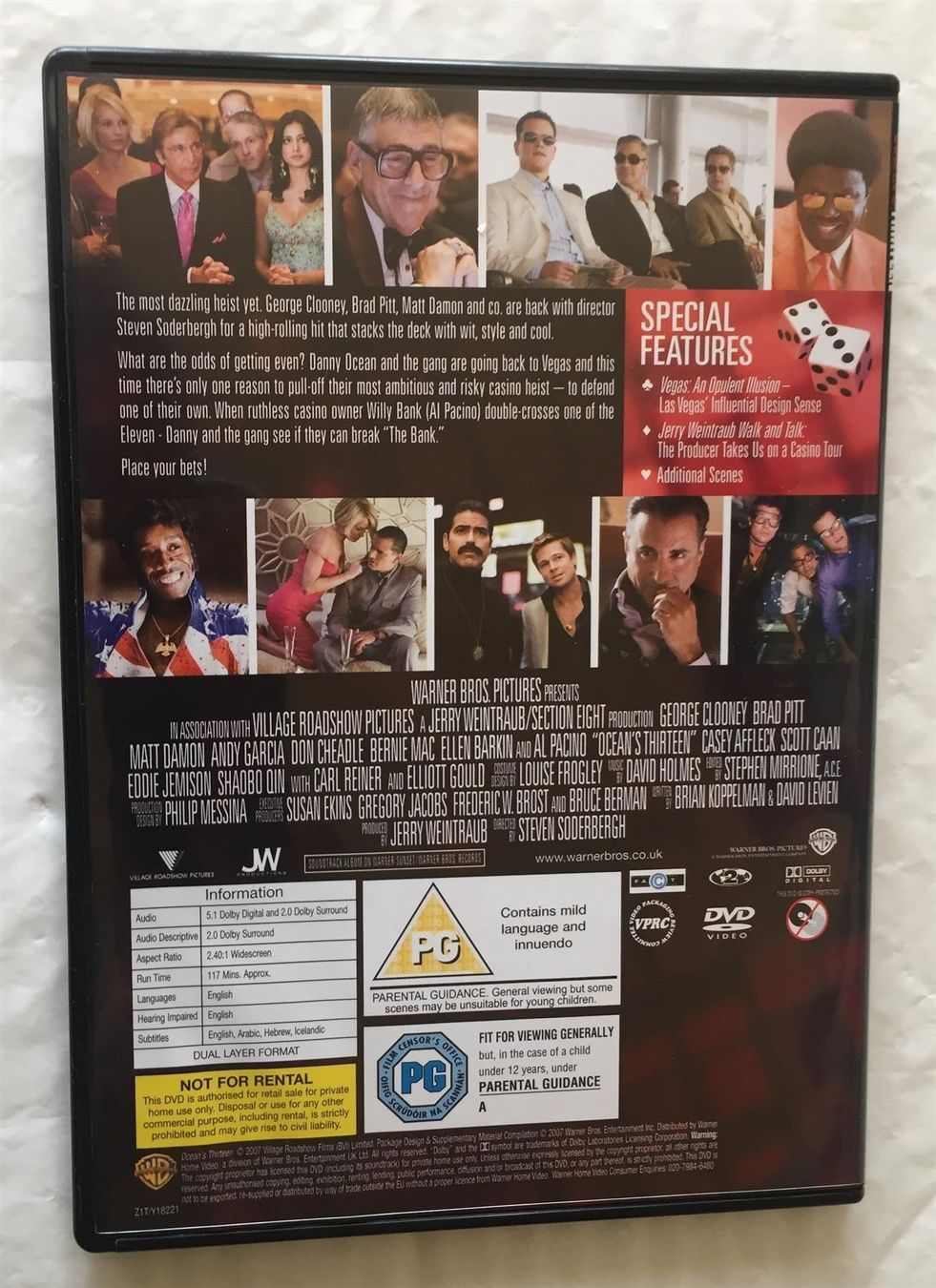 Alle DVDs: Ocean's Trilogy 4 DVDs UK Pal Zone 2 Boxset Special Edition – Gebraucht aus Genève von Cockattoo 7