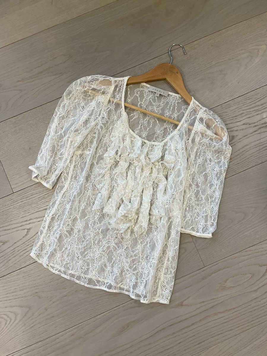 Sandro Camicette: Sandro Blouse Dentelle (Taille-1) – Nuovo (secondo la descrizione) da Genève venduto da rom_8nwv 6