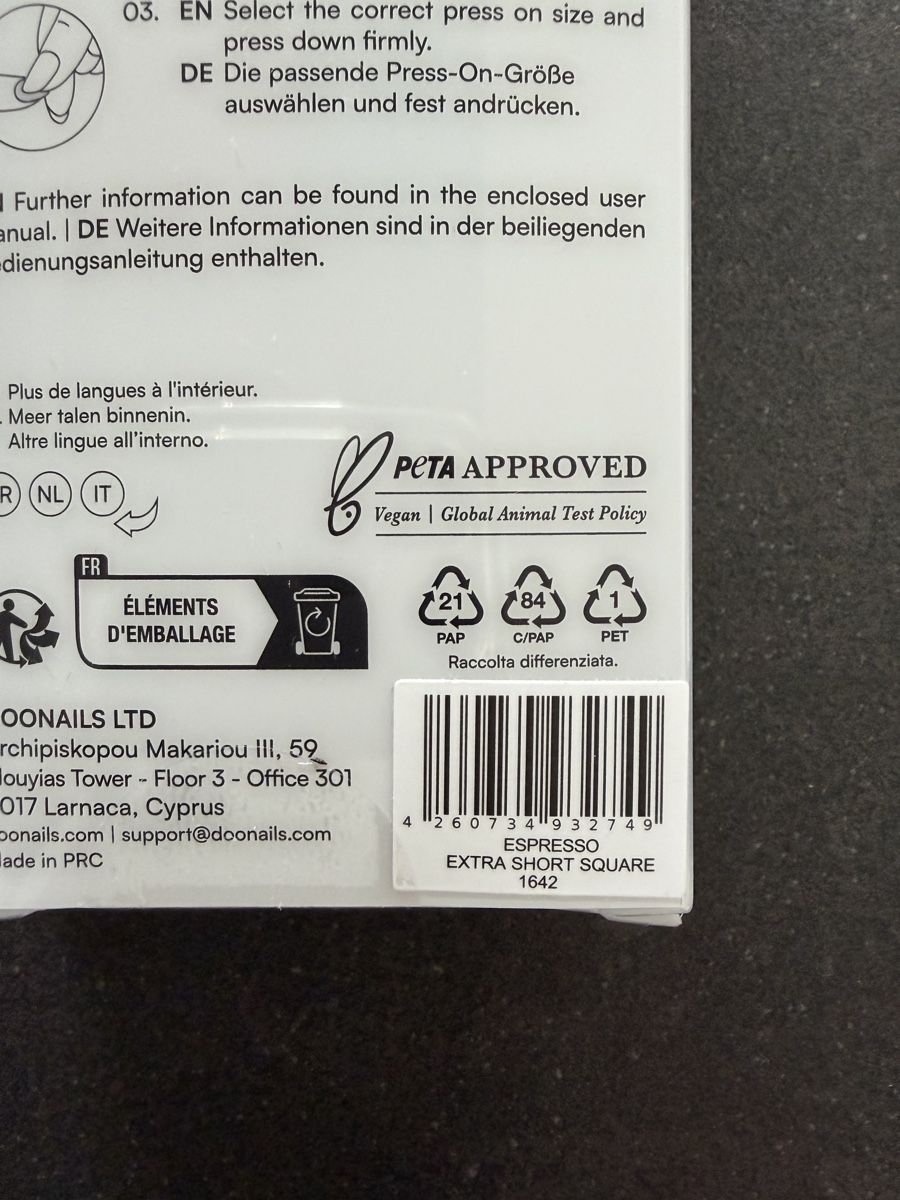 Unghie finte: Doonails Press Ins Espresso Extra Short - NEU – Nuovo e nell'imballaggio originale da Engelburg venduto da Annis_Crew 2