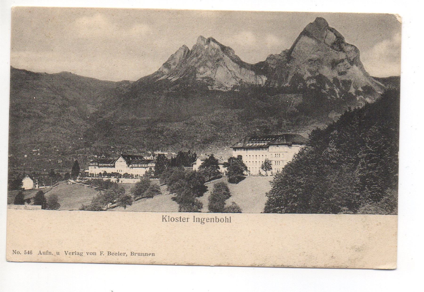 Ansichtskarten: BRUNNEN Kloster Ingenbohl mit Mythen – Neu (gemäss Beschreibung) aus Jona von philajona