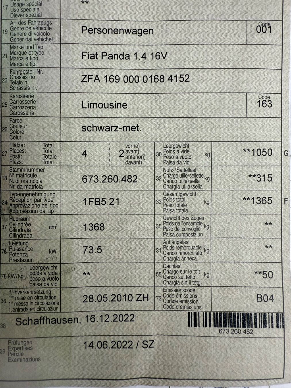 Fiat Autos: Fiat Panda 100HP 1.4 16v collaudata! – Gebraucht aus Riva San Vitale von tft96 8