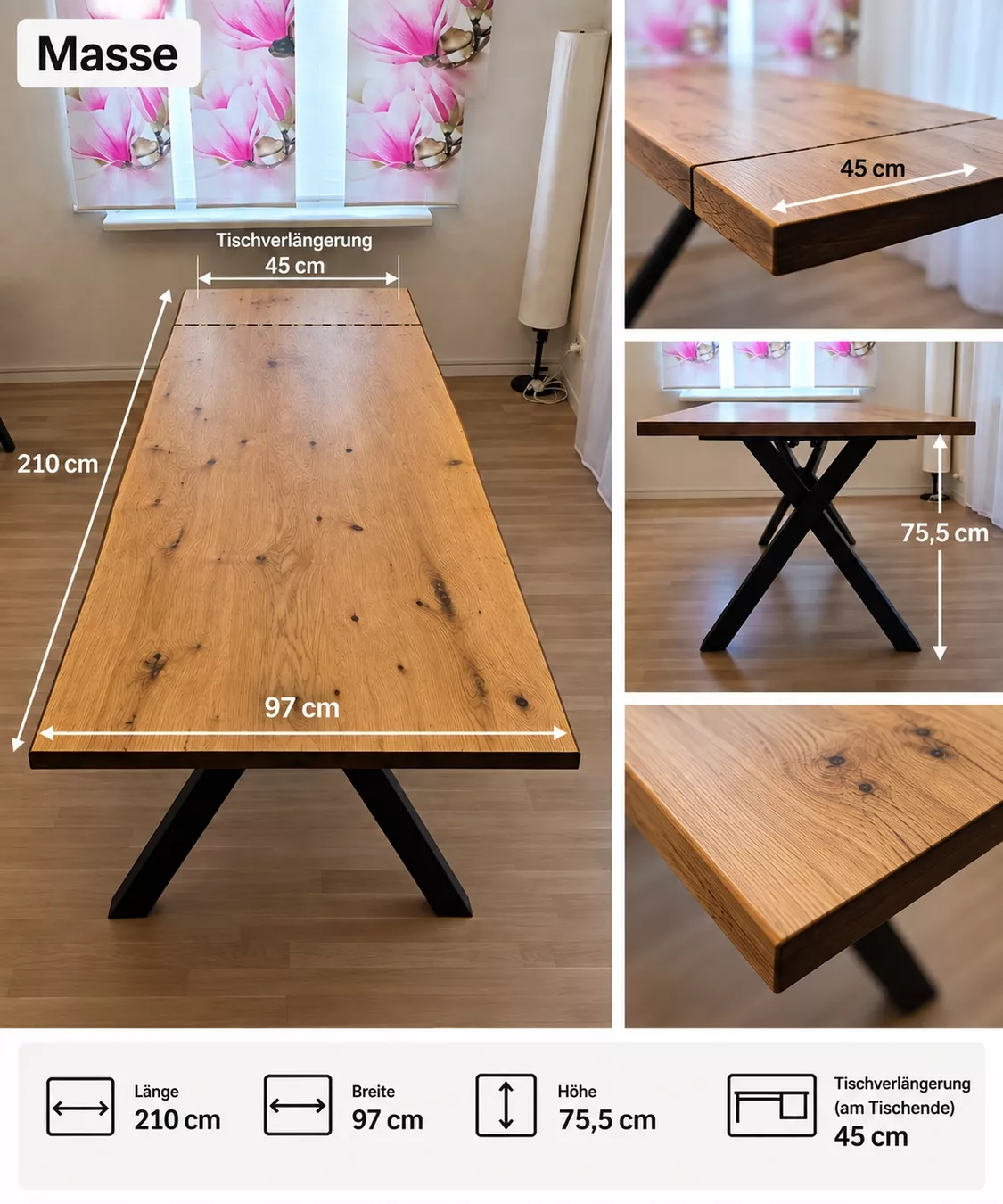 Jysk Set di tavolo e panche: 3er Möbel-Set: Esstisch, Sideboard & Vitrine – Usato da Buchs ZH venduto da foli01 2
