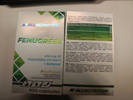 4x AllNutrition Fenugreek Extrakt 100 Kapseln neu OVP