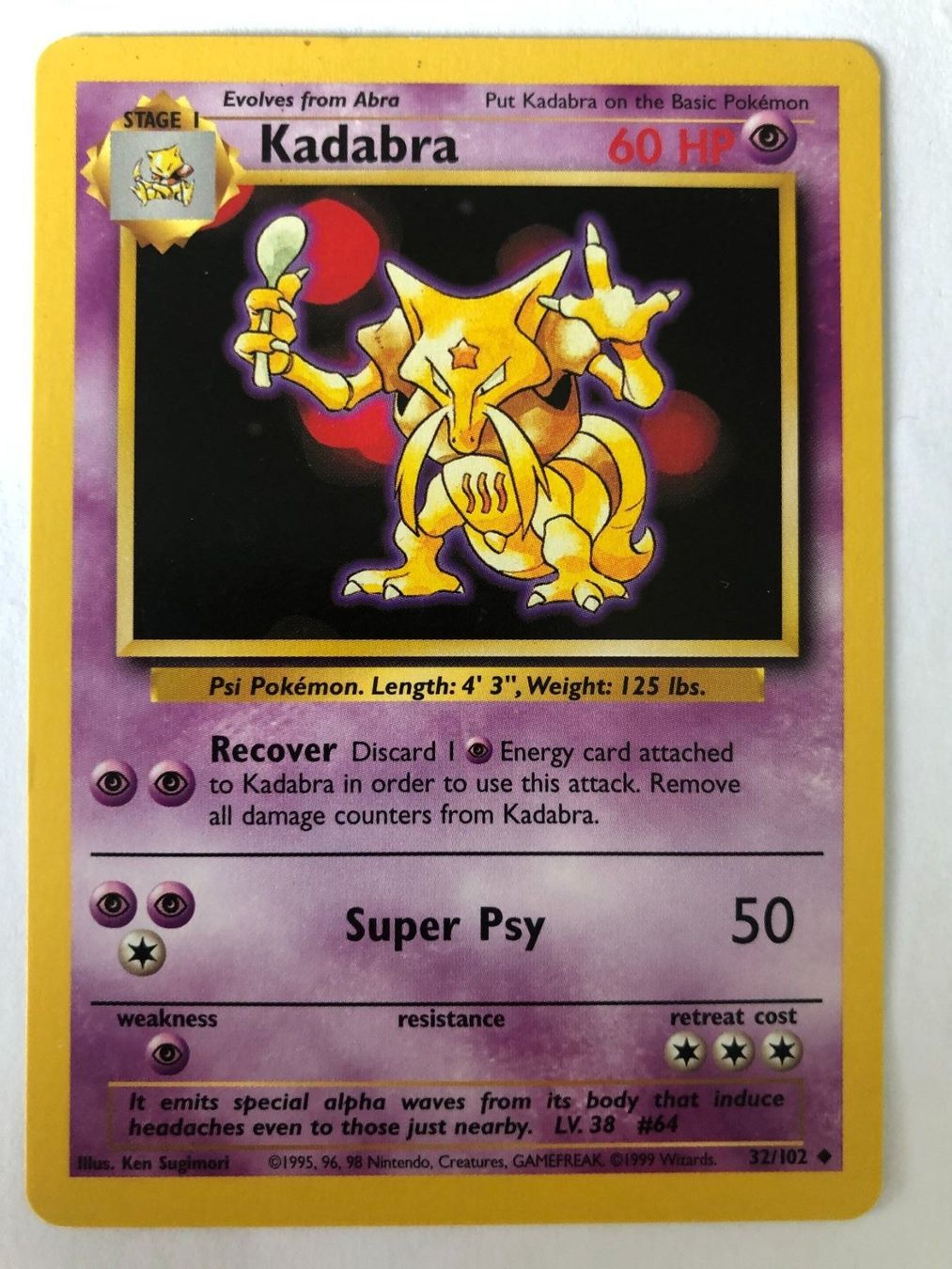 Pokémon Carte collezionabili: Kadabra - Base Set - Pokemon – Usato da Nussbaumen AG venduto da Bika-Shop