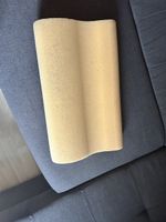 Nackenstützkissen Schaumstoff Wellenform beige neu