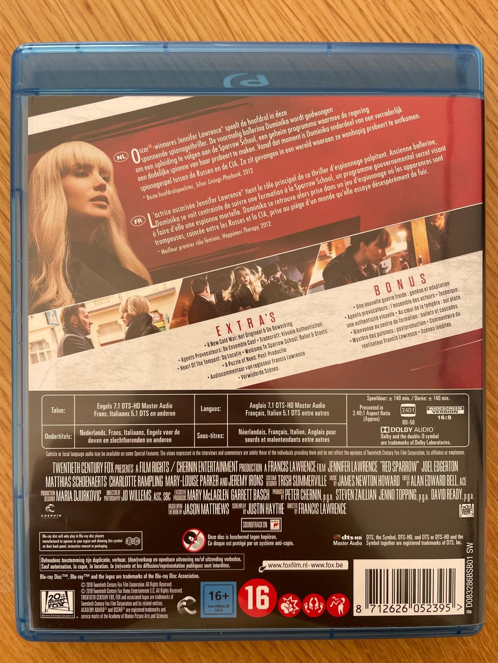 Tutti i DVDs: Red Sparrow (blu-ray) Jennifer Lawrence – Usato da Vevey venduto da c_lathion 1