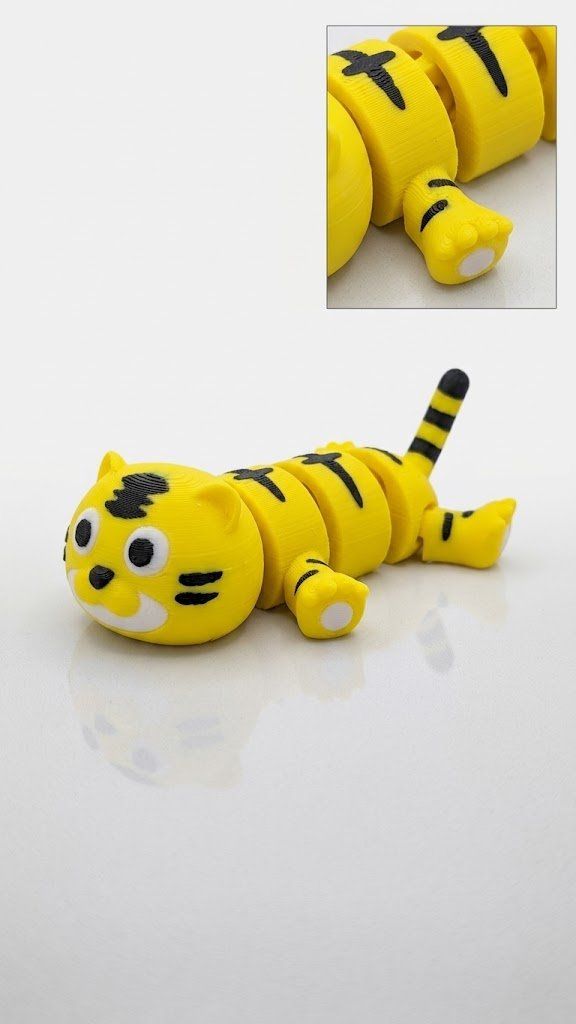 Figuren: Mini Tiger – Bewegliche Figur (Flexi Fidget) – Neu (gemäss Beschreibung) aus Staufen von El3D
