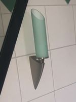2 Stk. elegante Wandlampen mit türkisfarbenem Glas