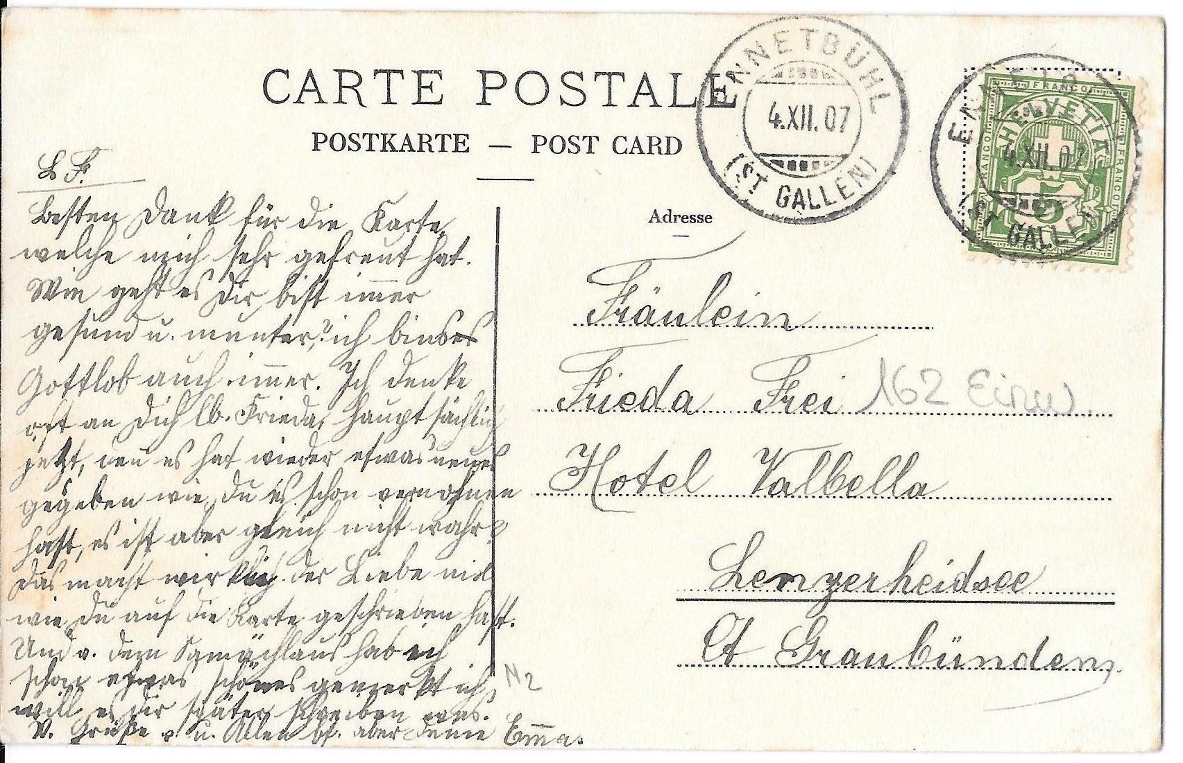 Cartoline postali: Ennetbühl mit Säntis und Luthernbrücke – Usato da Olten venduto da clotaldi 1
