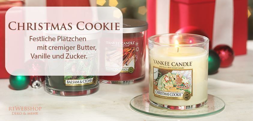 Yankee Candle Kerzen: Yankee Candle Christmas Cookie large Jar – Neu und originalverpackt aus Langwiesen von rtWebshop 1