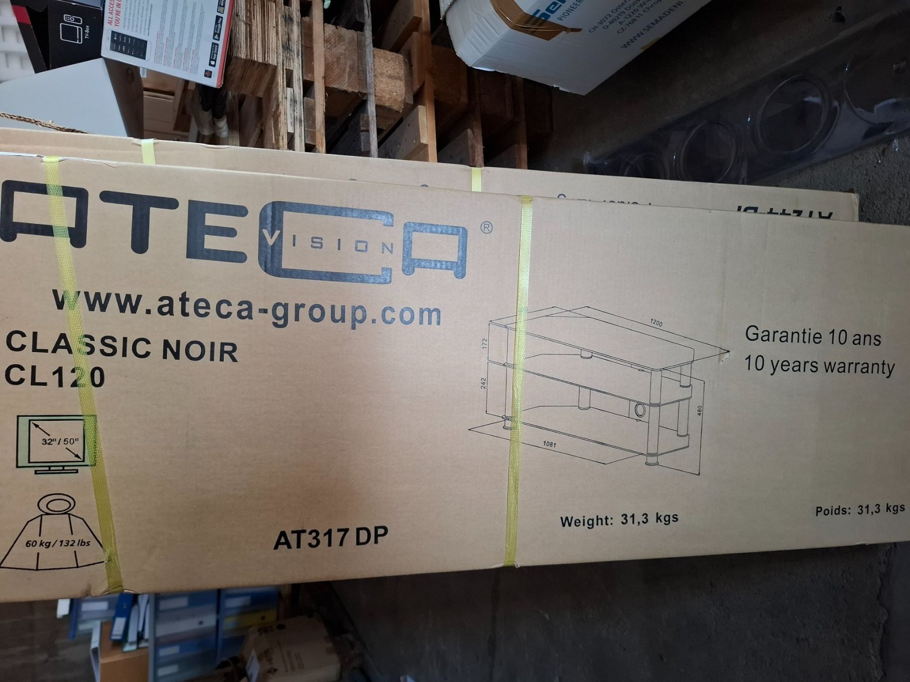 Mobili TV: Ateca Vision CL120 TV-Möbel, neu, Originalverpackt – Nuovo e nell'imballaggio originale da Kerzers venduto da Hubihifi
