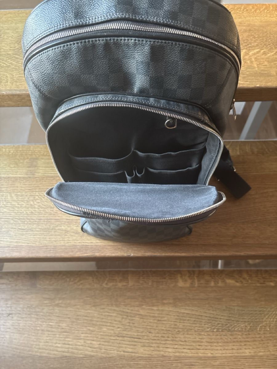 Louis Vuitton Zaini: Rucksack Louis Vuitton Canvas Damier Graphite Schwarz mit Ma – Usato da Windisch venduto da Mica82gelb 1