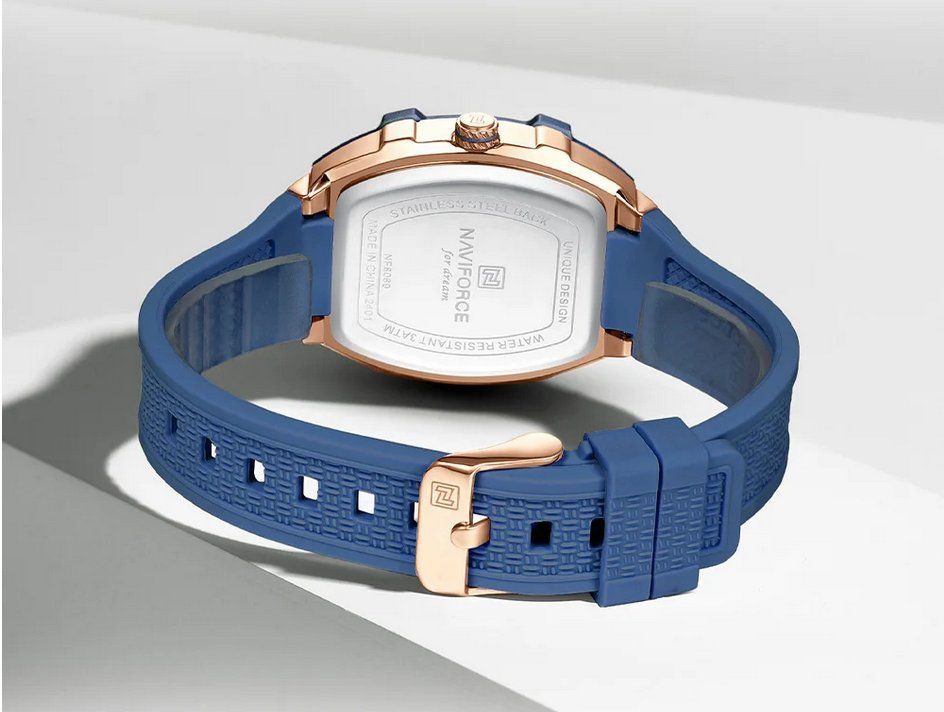 Uhren: Sportilini Quarzuhr aus blauem Silikon - Montre bleu – Neu und originalverpackt aus Lausanne von WATCH-WORLD 2