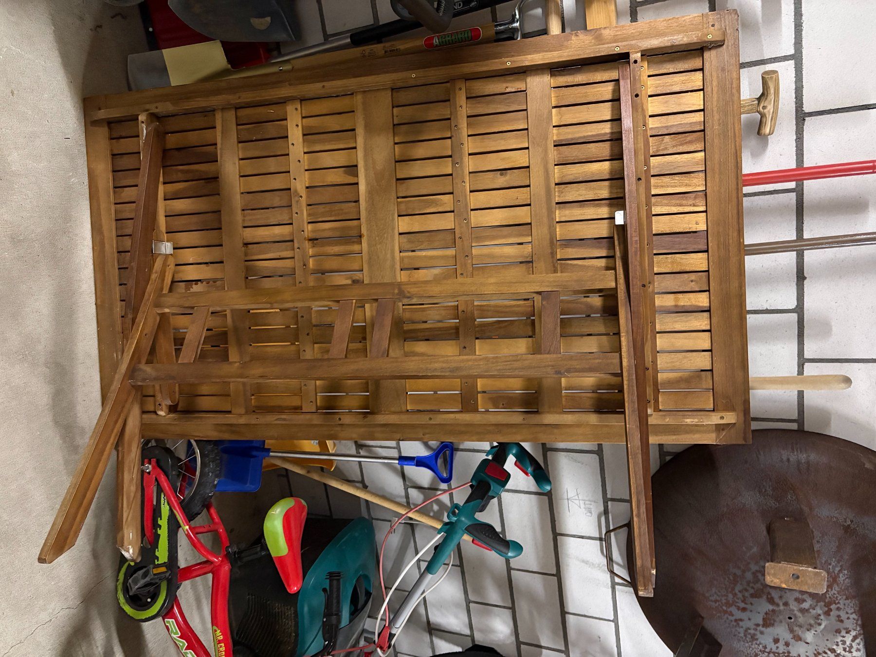 Tavoli: Gartentisch aus Holz 85x150x77cm – Usato da Elgg venduto da einstein202 1