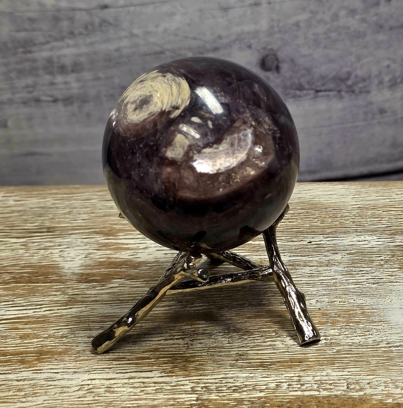 Minerali & Pietre curative: Lepidolith Kugel C 53mm 220g – Nuovo e nell'imballaggio originale da Matzingen venduto da Shay_Crystalz 1