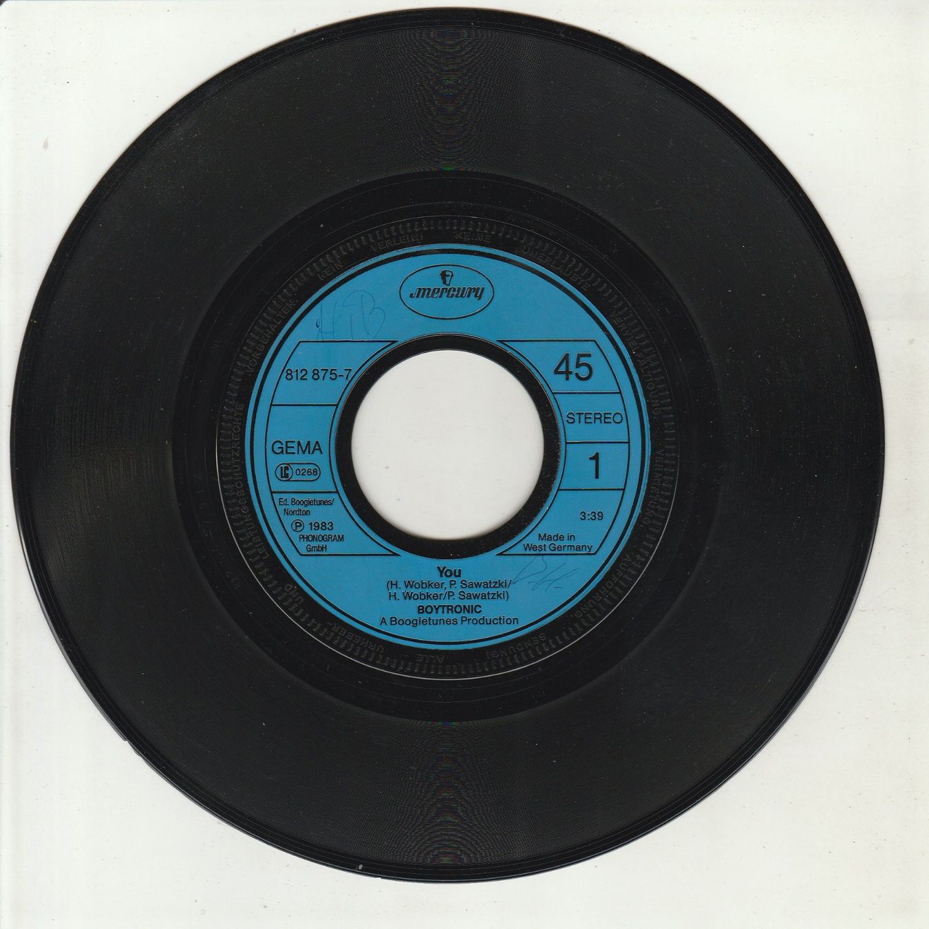 Dischi in vinile: Boytronic - You 7" Vinyl 1983 – Usato da Tübach venduto da JamesStone 2