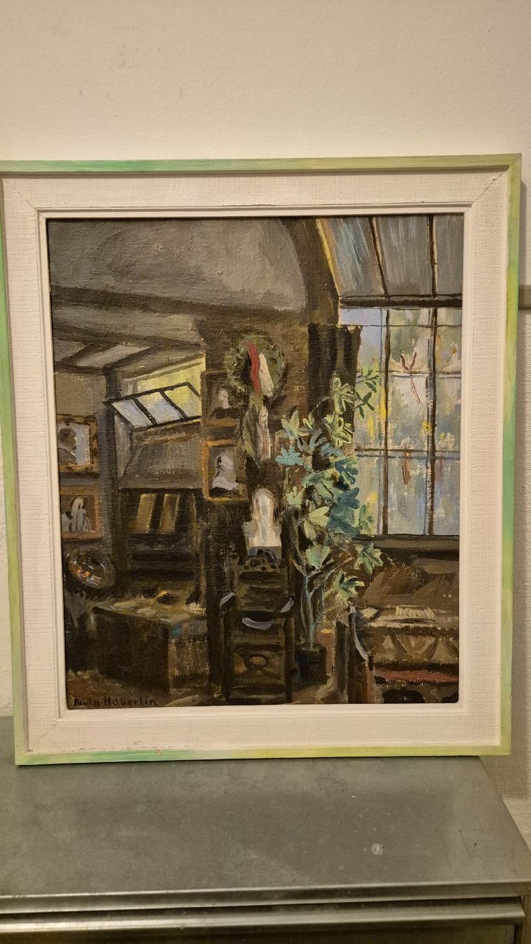 Dipinti: Paula Häberlin Oelbild um 1905 – Usato da Basel venduto da Happy3210