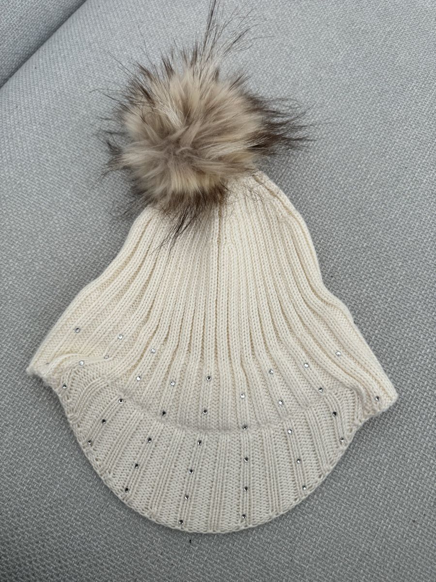 Hüte, Mützen & Caps: Wintermütze Eisbör mit Strass und Pelz – Neu (gemäss Beschreibung) aus Granges VS von rvn 2