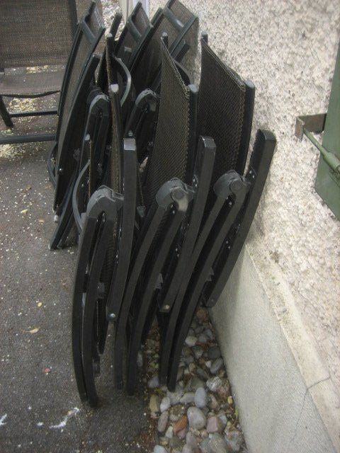 Sedie: 7 Gartenstühle braun faltbar – Usato da Winterthur venduto da pf02 5