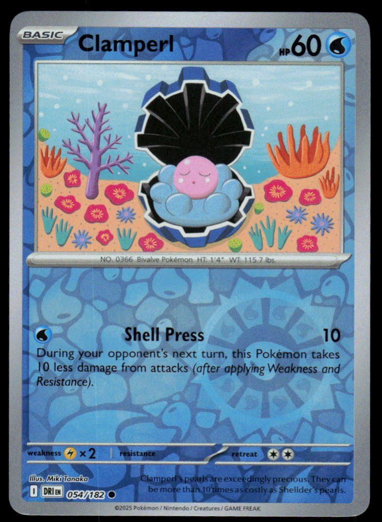 Pokémon Carte collezionabili: Pokemon Clamperl 054/182 – Usato da Herisau venduto da Pokemon2025