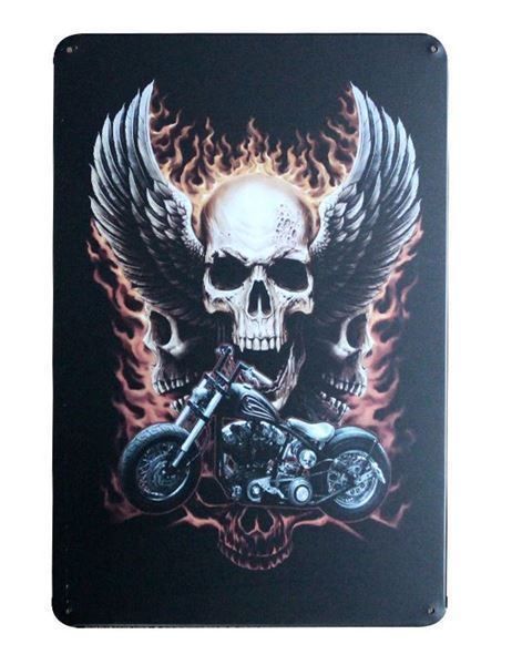 Schilder: Schild – Motorrad Skull – Neu und originalverpackt aus Buchs SG von Skullep 1