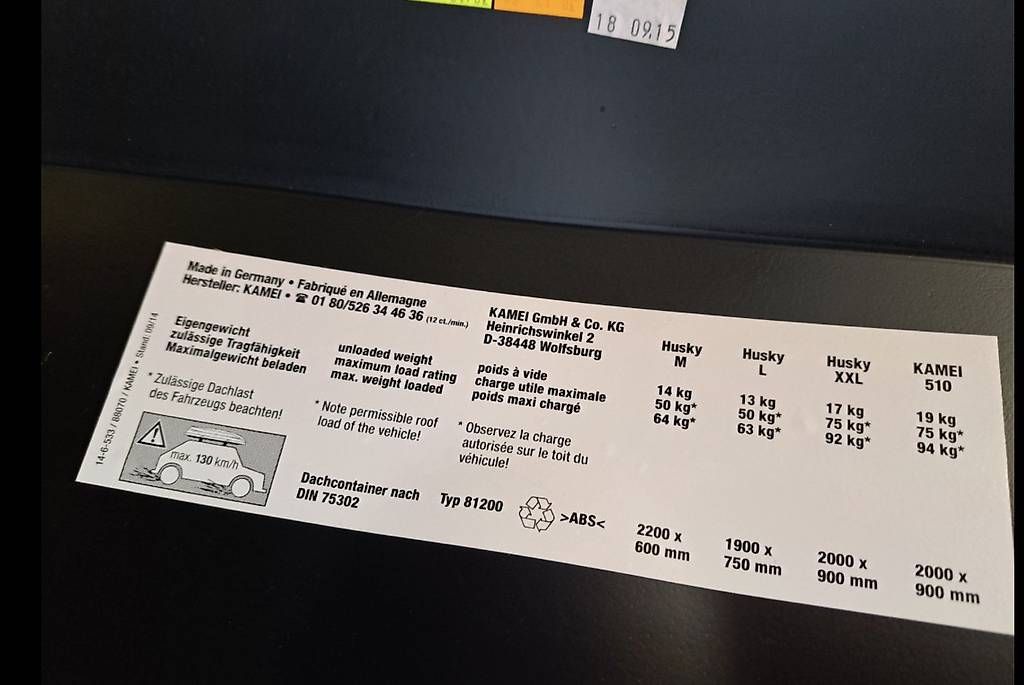 Box da tetto: KAMEI Husky L Dachbox in Silber. – Usato da Oberurnen venduto da glarner_bmw 4