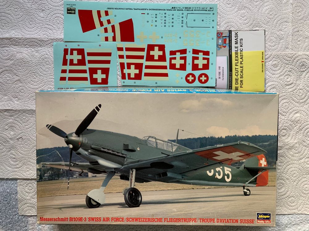 Hasegawa Me Bf 109e 3 Swiss Air Force 09164 Avec Masques Kaufen Auf