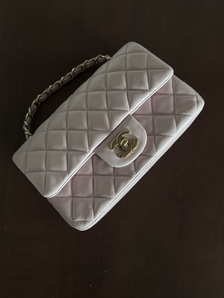 Chanel Borse: Chanel Mini Rectangular Flap Bag Light Pink Leather – Usato da Zürich venduto da amber123 4