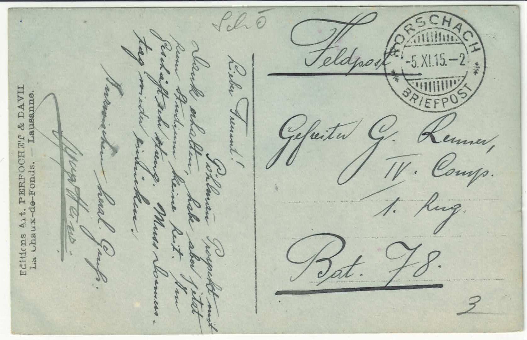 Cartoline postali: Rorschach - Abendstimmung am Bodensee – Usato da Ettingen venduto da Kartenplanet 1