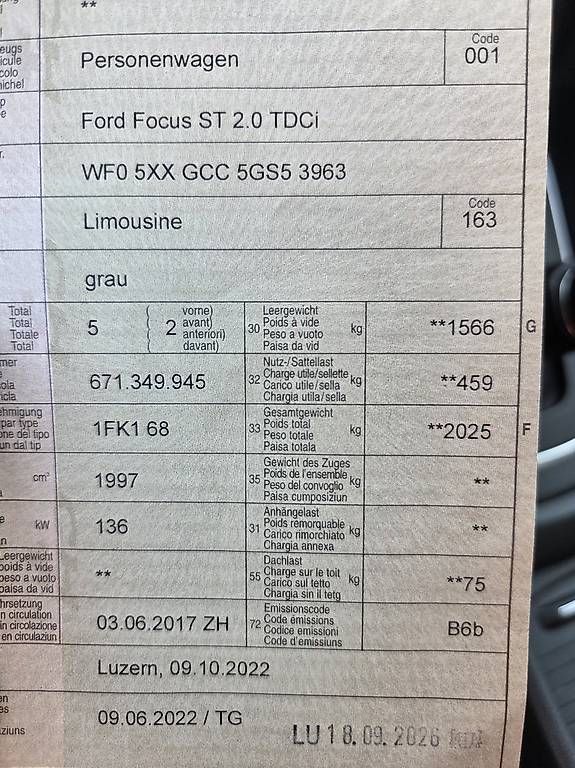 Automobili: Ford Focus ST Mk3 Tdci – Usato da Retschwil venduto da KATANA_02 3