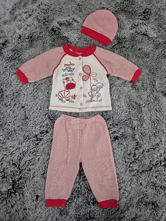 Baby Kleider Set, Gr. 68, gestreift, mit Mütze, Top Zustand
