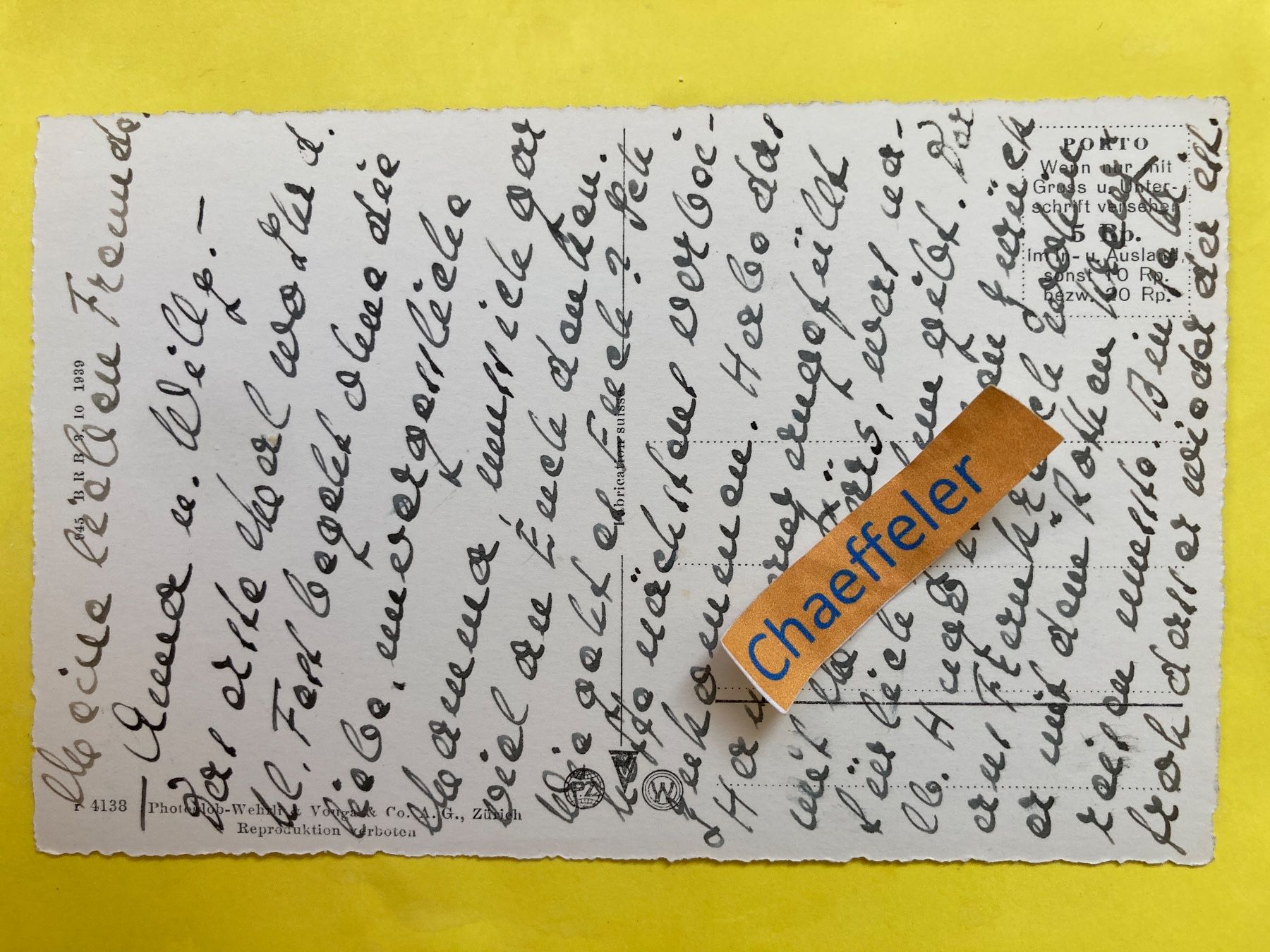 Cartoline postali: Staufberg – Usato da Zürich venduto da Chaeffeler 1