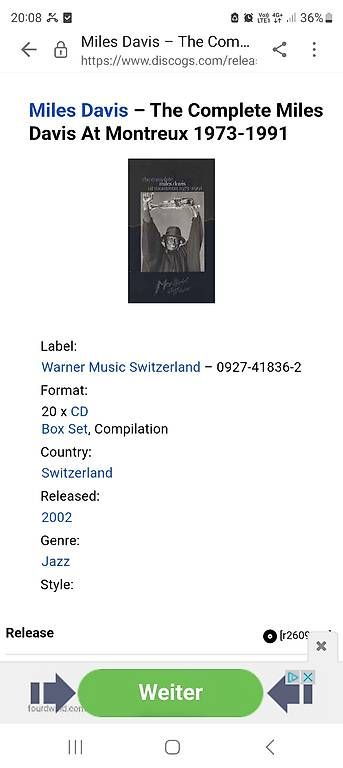 Alle DVDs: Miles Davis Limited Edition – Gebraucht aus Luzern von SapientiaAeterna 1