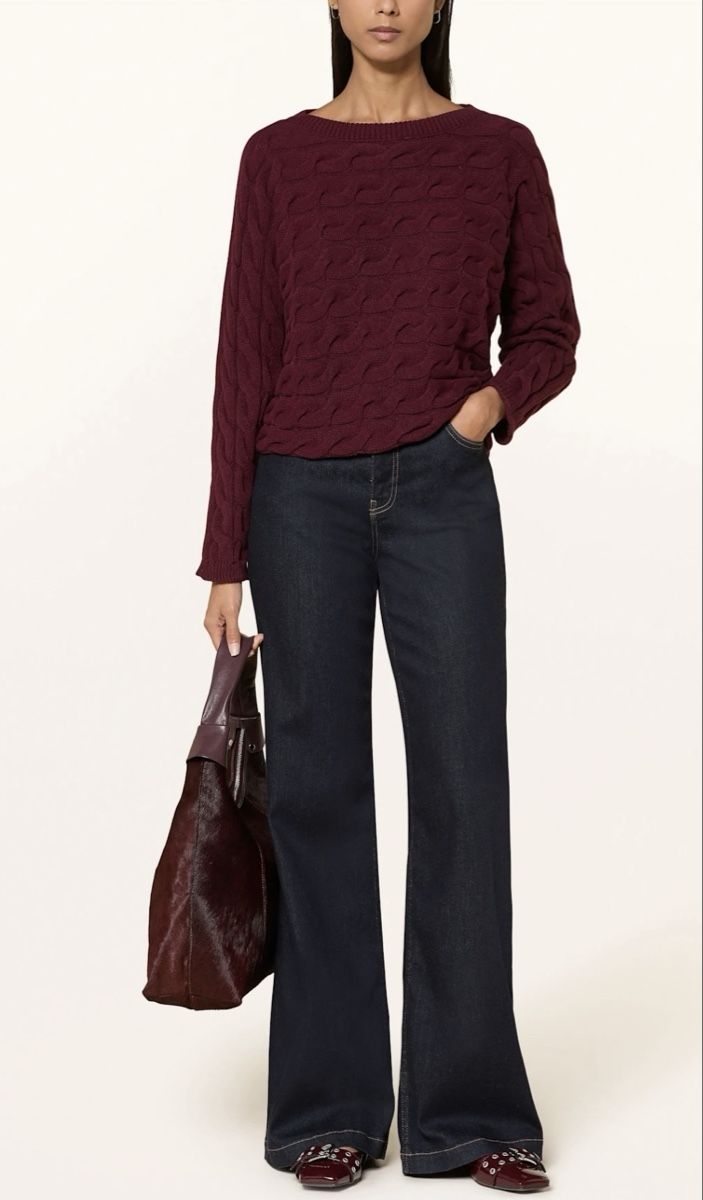 Maglioni & Felpe: Oui Strickpullover bordeaux Gr 38 – Nuovo (secondo la descrizione) da Hindelbank venduto da Surlie